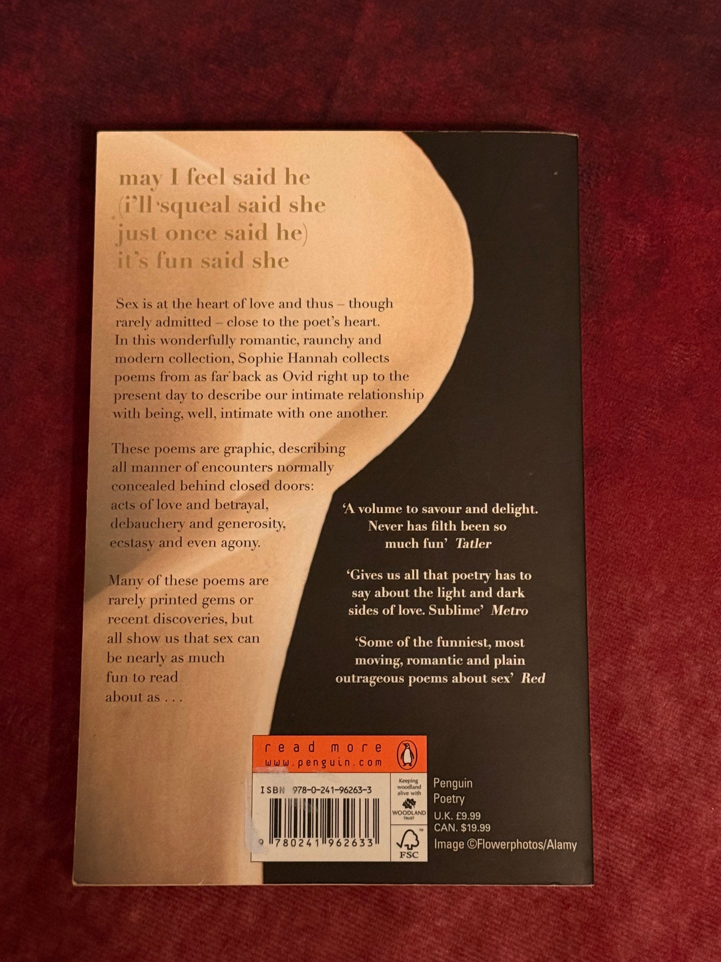 The Poetry of Sex by Sophie Hannah | Pre Loved Poetry Paperback
